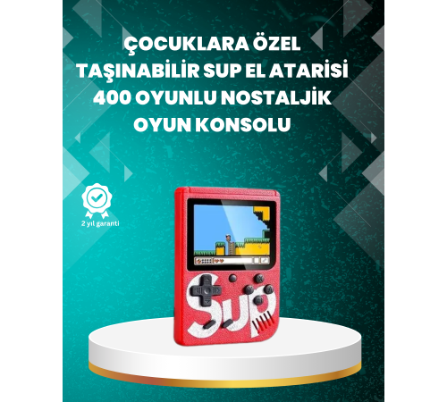 Şarjlı Taşınabilir El Oyun Konsolu 400 Oyun
