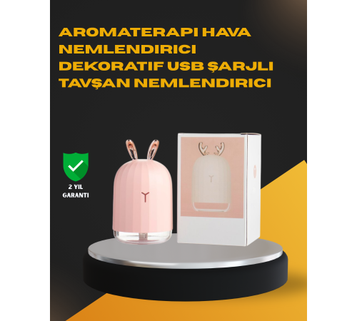 USB Bağlantılı Sessiz Çalışan LED Işıklı Nemlendirici Difüzör 200 ml