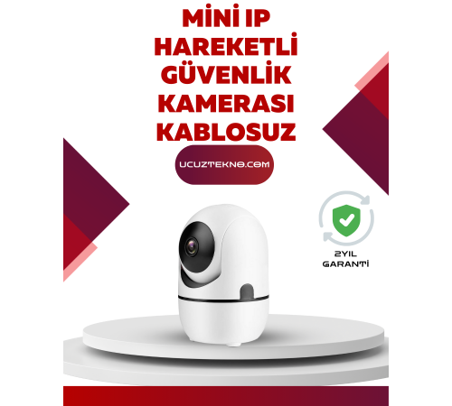 Full HD 1080P Kablosuz Güvenlik Kamerası – Hareket Takip, Gece Görüşü ve İki Yönlü Ses Özellikli