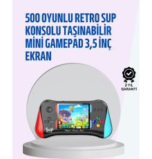 Taşınabilir Oyun Konsolu – 3,5" Ekranlı ve 500 Oyunlu