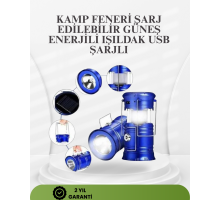 Güneş Enerjili Katlanabilir Kızaklı Kamp Feneri – USB Şarjlı, Çok Yönlü ve Dayanıklı Tasarım