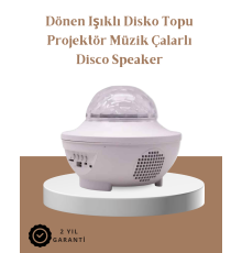 Müzik Ritimli Işık Değişimi & Dönen Dalga Efekti – Galaxy Projektör