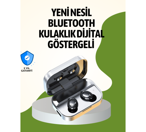 Gerçek Kablosuz Kulaklık – Bluetooth 5.0, Şarj Kutulu, Parmak İzi Kontrollü