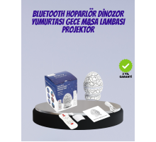 Bluetooth Bağlantılı Dinozor Yıldız Projektör Gece Lambası ve Uyku Yardımcısı