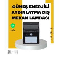 144 LED'li Geniş Aydınlatma Alanına Sahip Güneş Enerjili Güvenlik Lambası