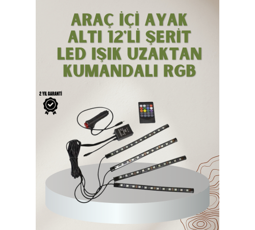 RGB LED Araç İçi Aydınlatma – Kumandalı Sistem