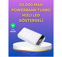 Lightning ve Type-C Girişli 50000mAh Powerbank