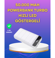 Lightning ve Type-C Girişli 50000mAh Powerbank