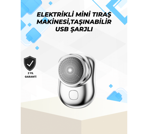 Islak-Kuru Kullanımlı Suya Dayanıklı Mini Tıraş Cihazı