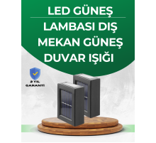 Şeffaf Abajurlu Duvar Tipi Solar Işık