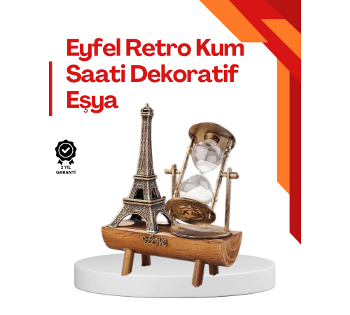 Masa Üstü Ahşap Kum Saati – Dekoratif, Dayanıklı ve Şık