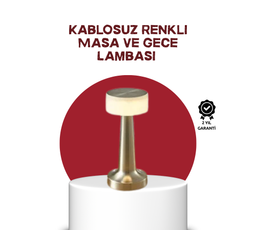 Şarj Edilebilir LED Masa Lambası – USB Girişli, Metal Yapı Şarj Edilebilir LED Masa Lambası – USB Girişli, Metal Yapı