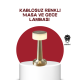 Şarj Edilebilir LED Masa Lambası – USB Girişli, Metal Yapı