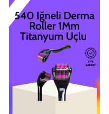 Evde Güvenli Kullanım İçin Titanyum Derma Roller – Siyah Saplı