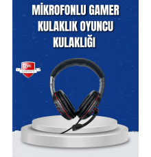 Dayanıklı Kablolu Oyun Kulaklığı – Yumuşak Pedli Mikrofonlu Model