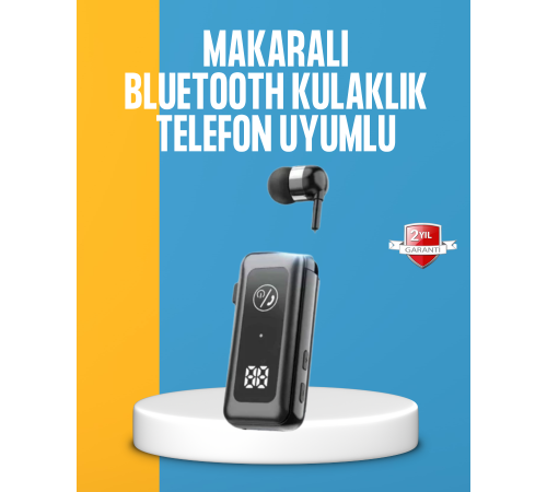 Dijital Ekranlı ve Hızlı Şarjlı Bluetooth 5.2 Makaralı Kulaklık