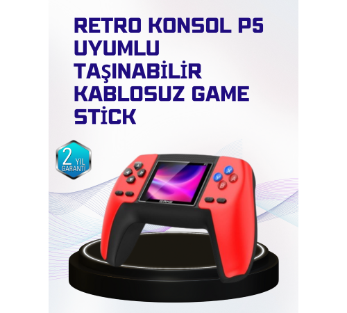 P5 Retro Oyun Konsolu | Ergonomik Tasarım, Taşınabilir