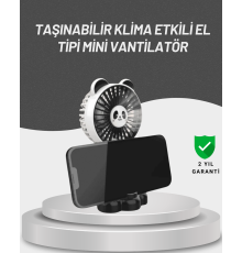 Sessiz Çalışan USB Şarjlı Masaüstü Mini Vantilatör