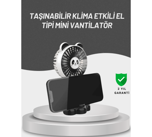Sessiz Çalışan USB Şarjlı Masaüstü Mini Vantilatör