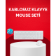 Tam Boy Kablosuz Klavye Mouse Seti - Gelişmiş Bağlantı ve Sessiz Performans