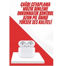 4.Nesil Bluetooth Kulaklık Yüksek Ses Kaliteli Dokunmatik Kontrol Özellikli