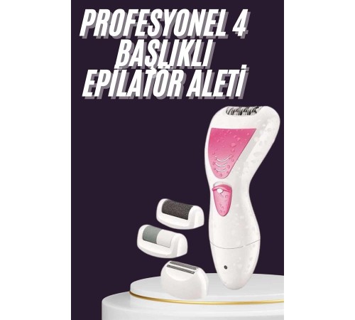 4 Başlıklı Lazer Öncesi Kısaltma Epilasyon Aleti Epilatör Çok Amaçlı