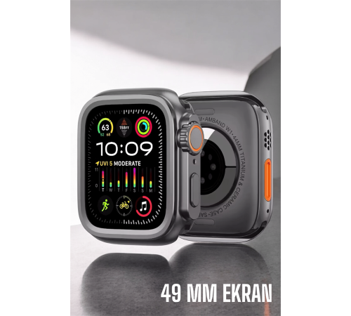 45 MM Gri Kasa Ultra Akıllı Saat Sesli Görüşme, Sağlık Takibi, Suya Dayanıklı