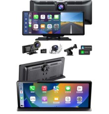 4K 10.2 İnç Çift Kameralı Araç Multimedya Ekranı CarPlay Kablosuz Tüm Cihazlara Uyumlu