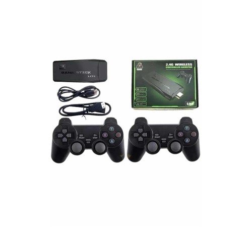 4k Game Stick Oyun Konsolu 2.4g Kablosuz Çift Kol Nostaljik Oyunlar