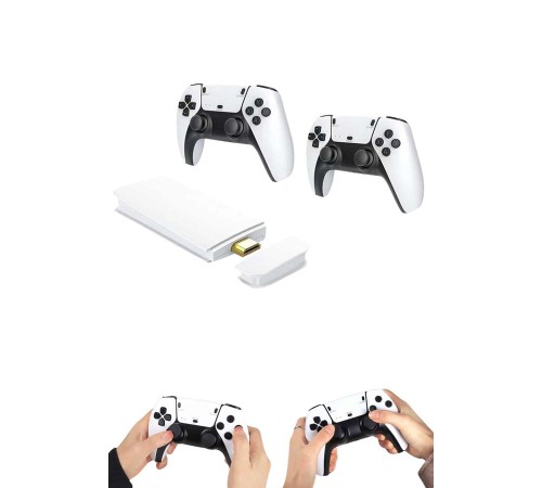 4K HD Görüntü Kaliteli Retro Game Stick 20000 Oyunlu Çift Kollu Beyaz Game Stick