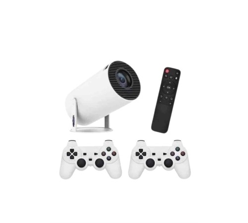 4K Wireless Çift Kollu Kumandalı Oyun Projeksiyonu Retro Video Oyunu