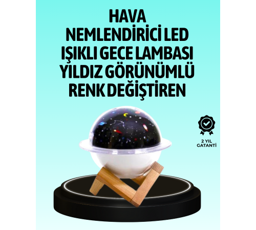 USB ile çalışan projektörlü aromaterapi nemlendirici masaüstü kullanım için uygun