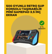 Taşınabilir El Konsolu 500 Oyunlu – Geniş Ekran ve Uzun Pil Ömrü