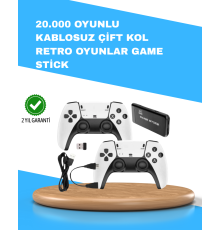 Kablosuz Retro TV Oyun Konsolu – 30.000+ Oyun, HD Çıkış & Kablosuz Gamepad ile Efsanevi Oyun Deneyimi