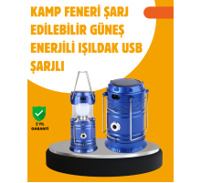 USB Şarjlı Çok Fonksiyonlu Kamp Feneri – Taşınabilir ve Dayanıklı