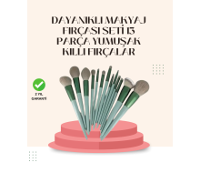 Göz Farı Allık Fondöten İçin Uygun 13'lü Makyaj Fırçası Seti Kompakt Tasarım