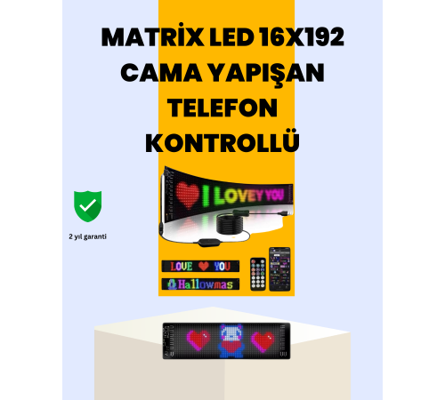 USB Bağlantılı Esnek Programlanabilir LED Tabela – RGB Renkli