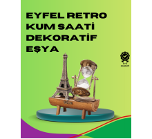 Ahşap Gövdeli Dekoratif Kum Saati – Masa Üstü El Sanatı Aksesuarı