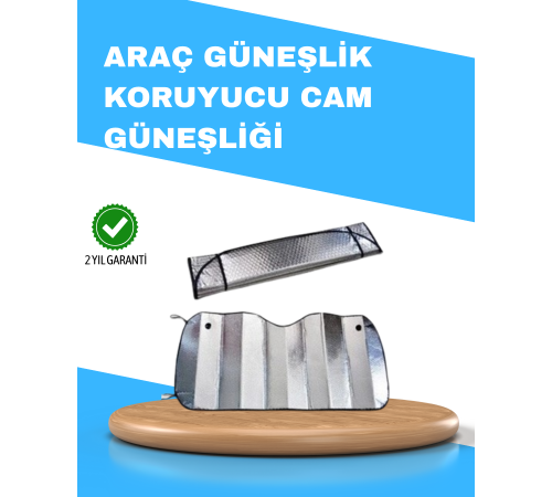 Katlanabilir Alüminyum Araç Güneşliği – UV Koruma ve Klima Tasarrufu Bir Arada