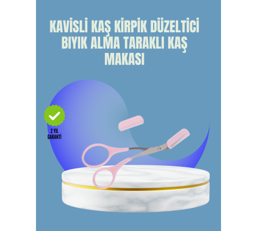 Tarak ve Fırça Başlıklı Kaş Şekillendirme Makası