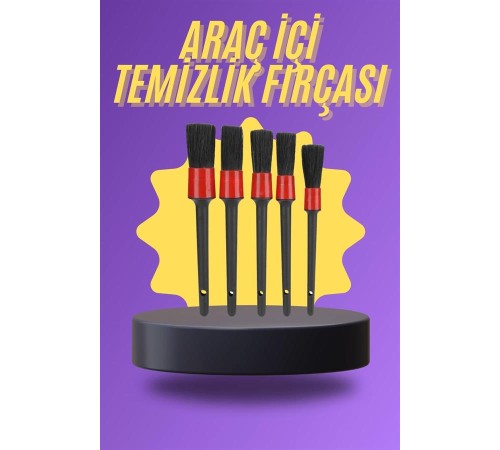 5 Parça Araç İçi Temizlik Fırçası Araç İçi-Dışı Temizleme Fırça Seti