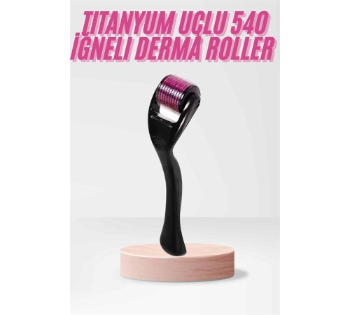 540 Iğneli Derma Roller 1Mm Titanyum Uçlu Saç Kaş Serum Kullanımına Uygun