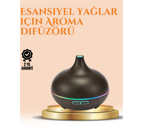 550 ml Ultrasonik Yağ Difüzörü ve Soğuk Buhar Nemlendirici