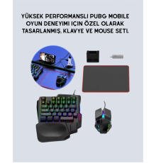 5in1 BT5.3 Mobil Oyun Kiti Klavye Mouse Dönüştürücü Seti