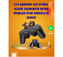 500 Dahili Oyunlu Taşınabilir Retro El Konsolu-2.4 inç Renkli Ekranlı