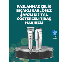 Profesyonel Saç ve Sakal Kesme Makinesi – Şarjlı, Sessiz Motor, Ayarlanabilir Tarak