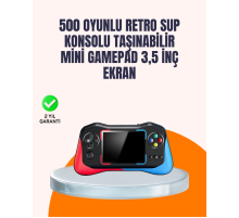 Geniş Ekranlı 500 Oyunlu Taşınabilir El Konsolu – Her Yerde Kesintisiz Oyun Keyfi