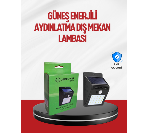 Kablo Gerektirmeyen Güneş Enerjili Dış Mekan Işık – Bahçe ve Koridor Aydınlatması