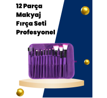 Profesyonel Makyaj Uygulamalarına Özel 12 Parça Kompakt ve Hafif Makyaj Fırça Seti