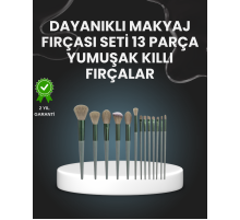 13'lü Fiber Kıllı Yumuşak Makyaj Fırçası Seti Taşınabilir ve Ergonomik Tasarım